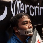 An Anti Cybercrime law protester