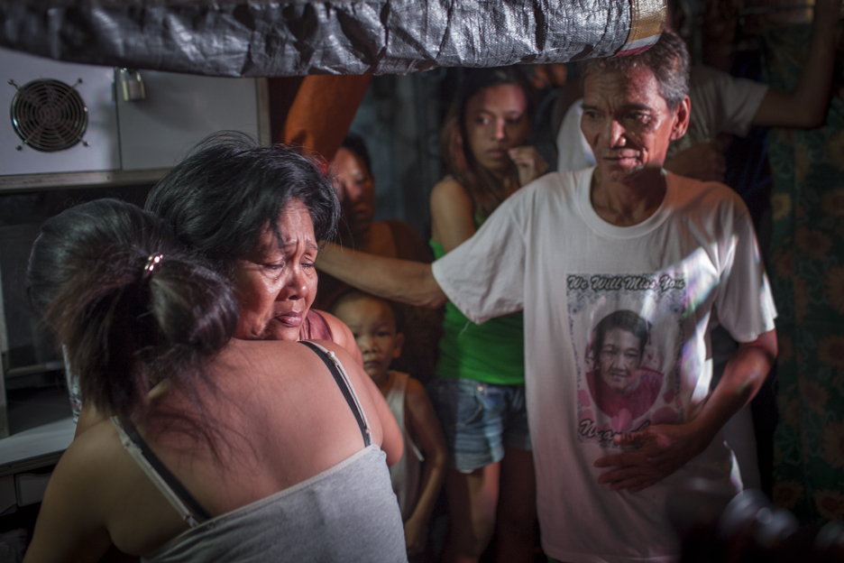 A distraught mother breaks down upon learning the death of her son, an alleged drug user.